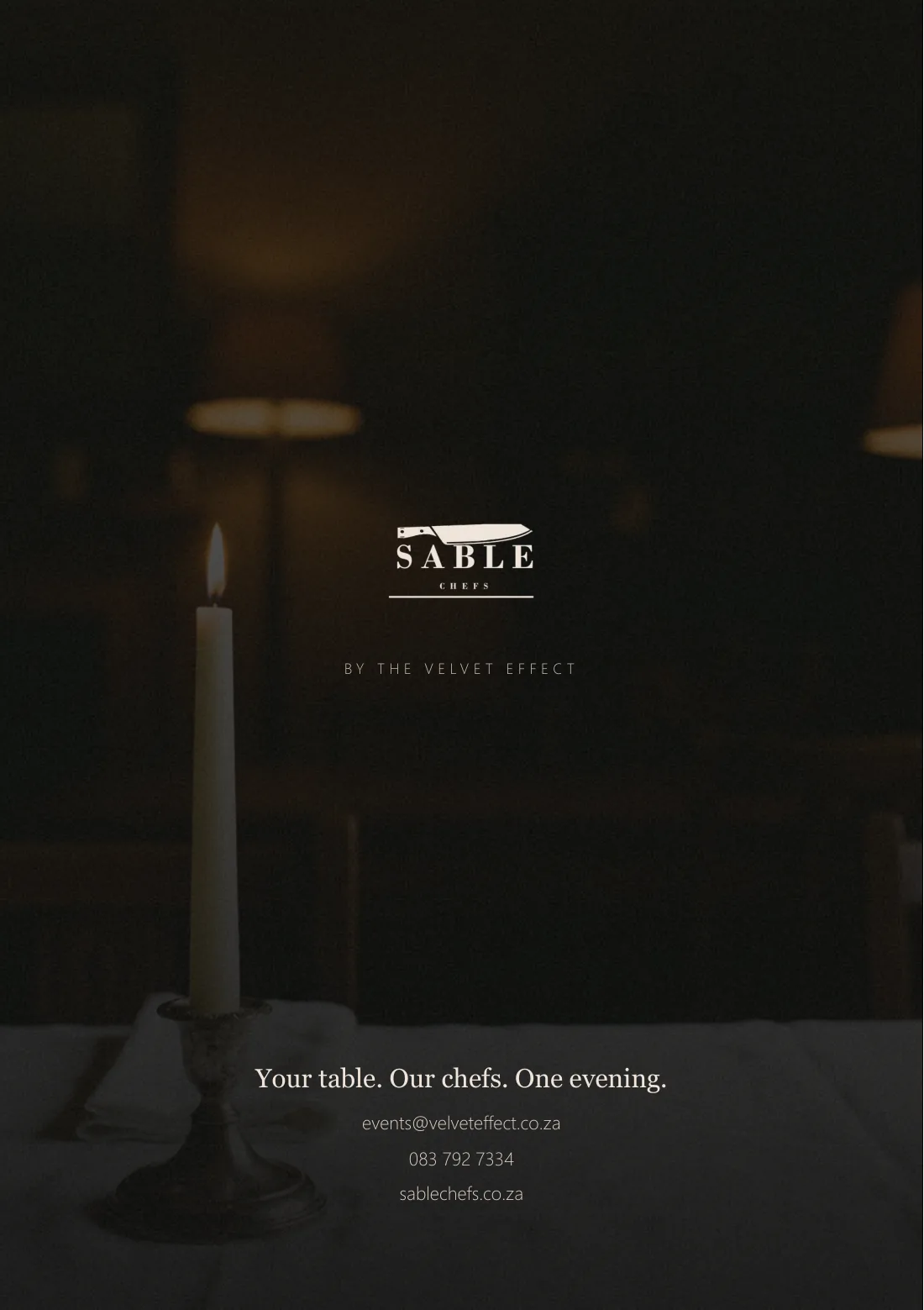 Fine Dining menu, page 8