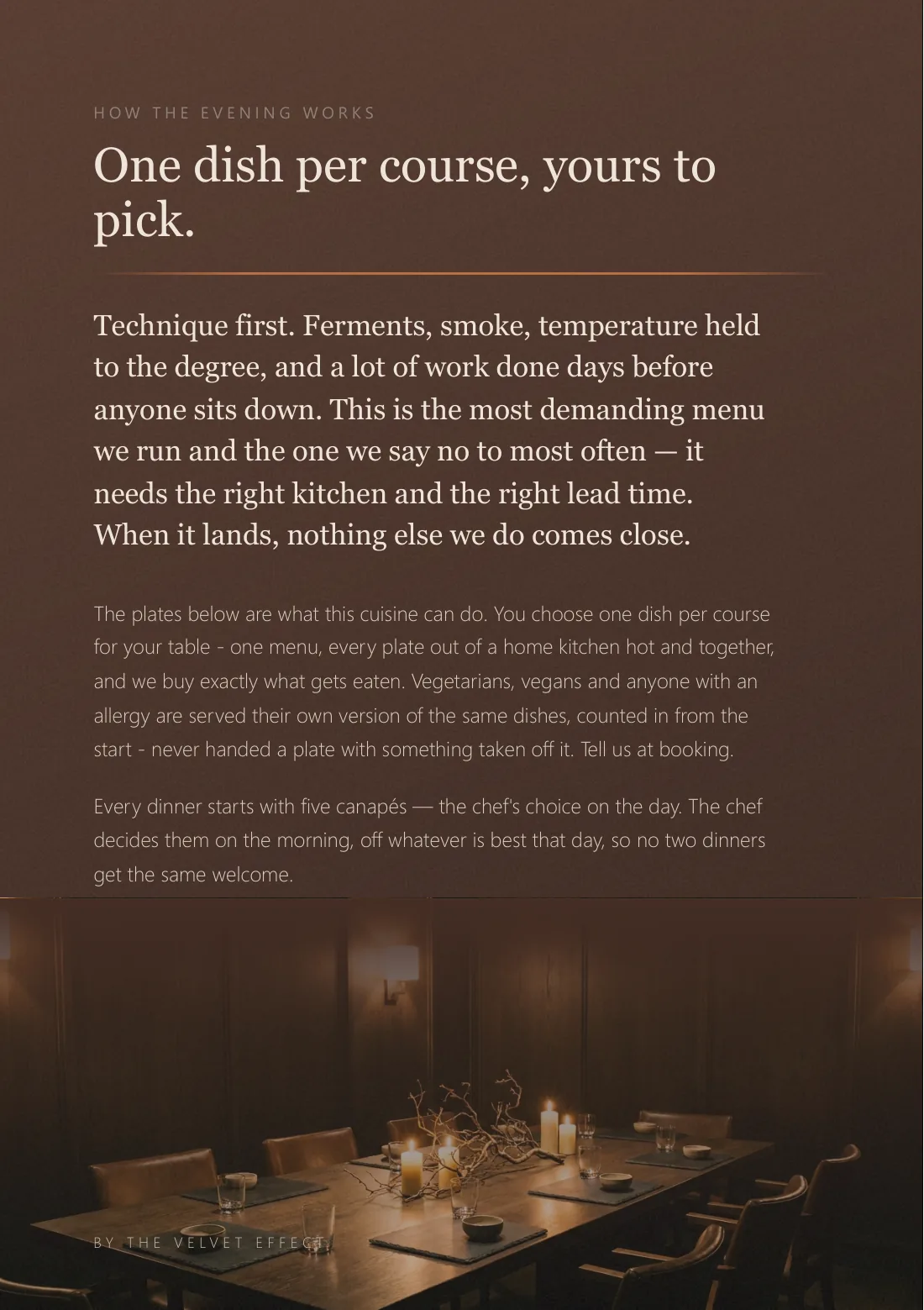 Gastronomy menu, page 2