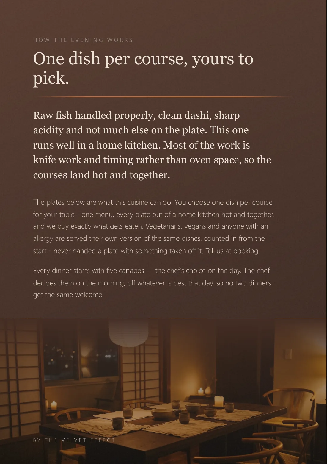 Japanese menu, page 2