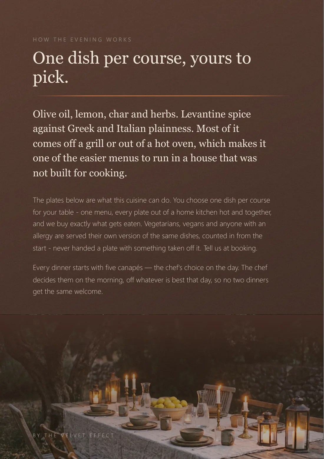 Mediterranean menu, page 2
