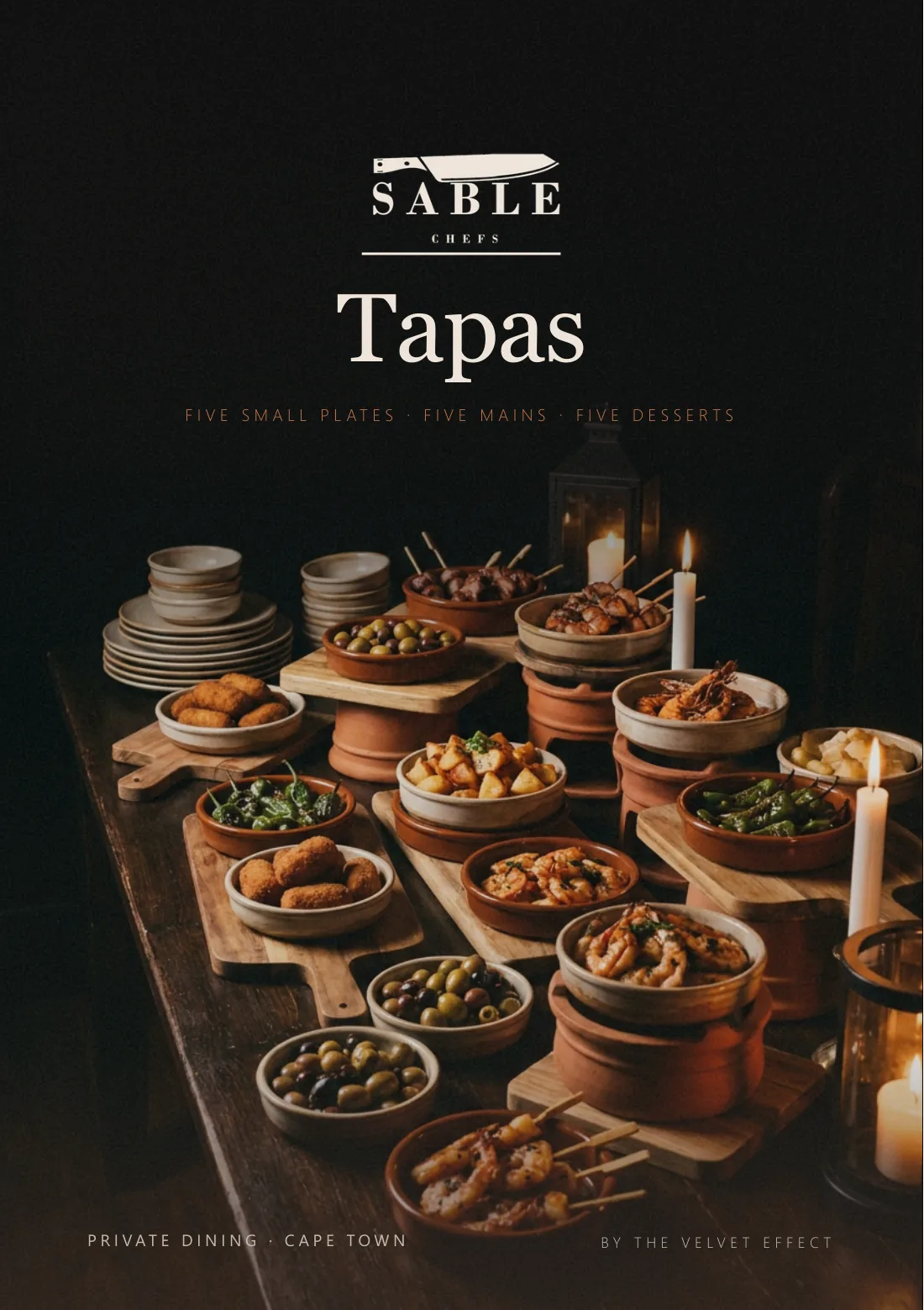 Tapas menu, page 1