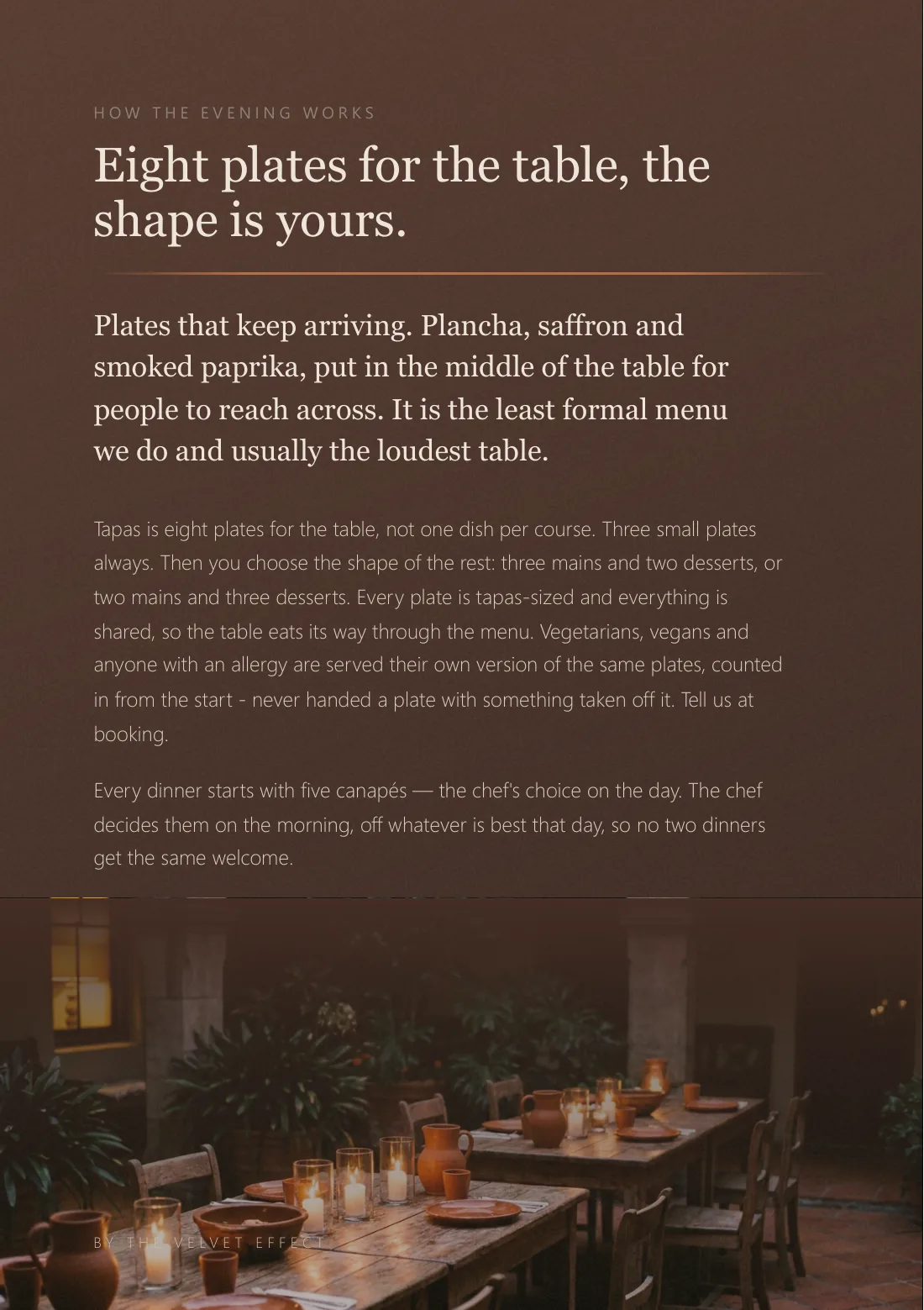 Tapas menu, page 2